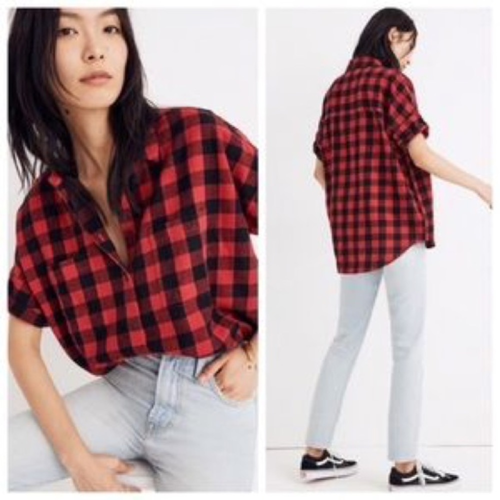 Madewell • NWT flannel shirt buffalo plaid S - Picture 3 of 7